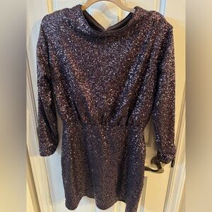 Express purple sequined minidress- size M- great for holiday parties